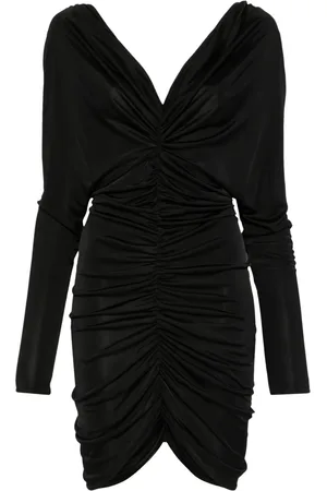 Atlein Robe en satin à coupe mi-longue