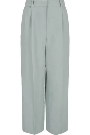 Giorgio Armani Pantalon en lin à taille haute