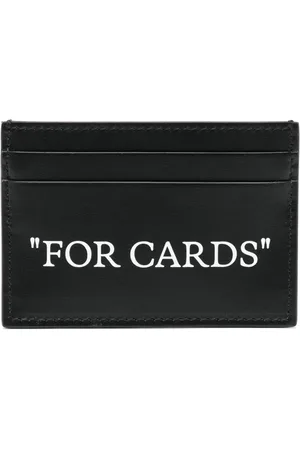 OFF-WHITE Porte-cartes Quote Bookish en cuir