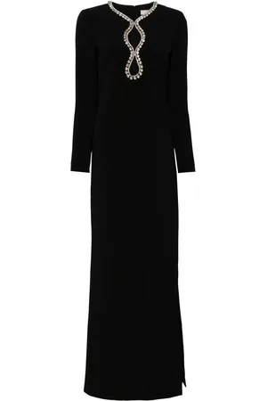 Elie saab Robe longue à ornements en cristal