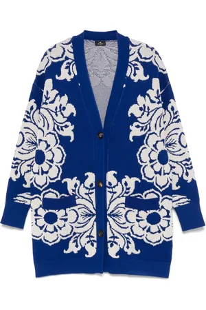 Etro Cardigan mi-long à fleurs en jacquard