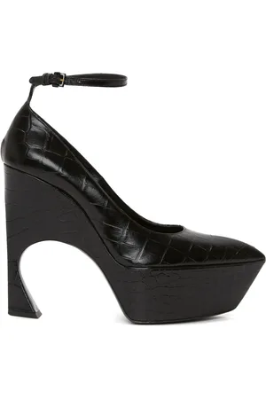 Victoria Beckham Escarpins à effet peau de crocodile 100mm