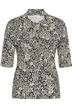 ROSETTA GETTY Polo à fleurs imprimées