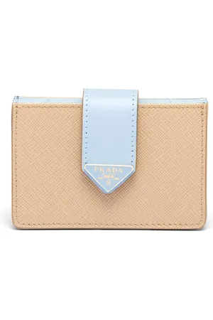 Prada Porte-cartes en cuir à plaque logo