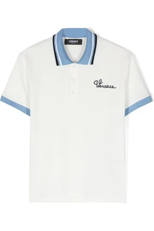 VERSACE Polo en piqué à logo brodé