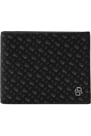 HUGO BOSS Portefeuille pliant en cuir texturé