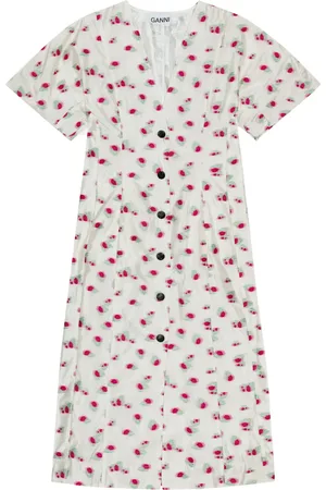 Ganni Robe mi-longue à fleurs