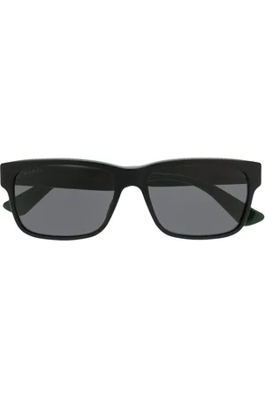 Gucci Lunettes de soleil à monture carrée à détail Web