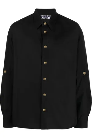 VERSACE Polo en coton à boutons embossés
