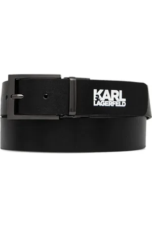 Karl Lagerfeld Ceinture en cuir à logo imprimé