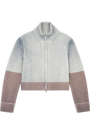 Maison Margiela Cardigan en maille nervurée à zip