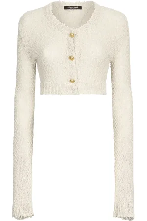 Roberto Cavalli Cardigan en maille à coupe crop
