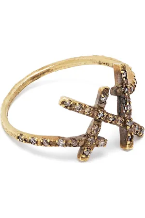 Noguchi Bague en blanc 14ct pavée de diamants