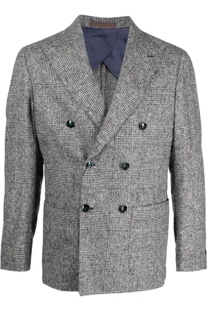 BARBA Blazer croisé à motif pied-de-poule