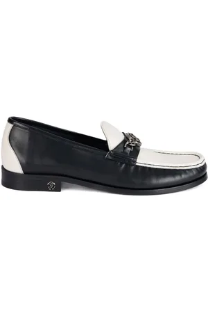 Roberto Cavalli Mocassins bicolores à plaque monogramme