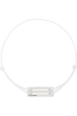 Le Gramme "bracelet 2,5g en corde à breloque en argent sterling"