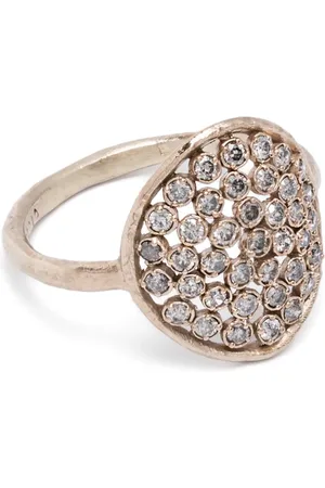 Noguchi Bague Tsubu en 14ct pavée de diamants