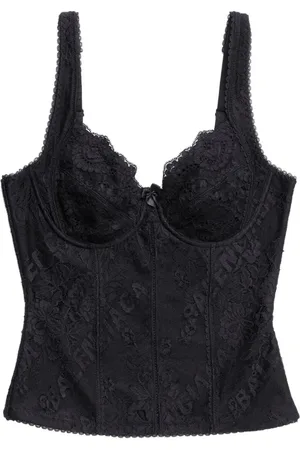 Balenciaga Haut Allover Logo Lingerie