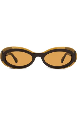 Salvatore Ferragamo Lunettes de soleil à effet écaille de tortue