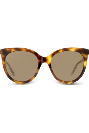 Gucci Lunettes de soleil à effet écaille de tortue