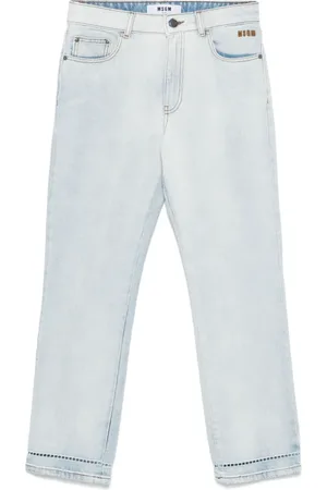 Msgm Jean à logo brodé