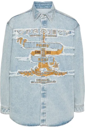 Y / PROJECT Veste en jean à effet usé