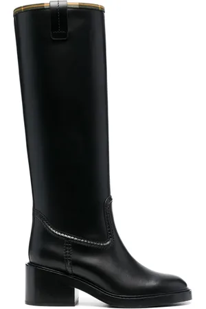 Chloé Bottes en cuir à talon épais