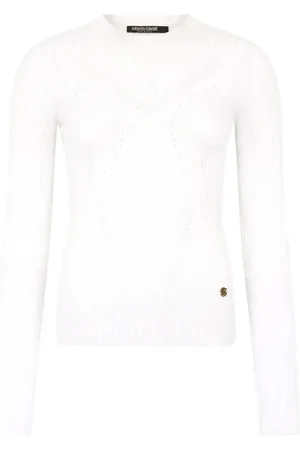 Roberto Cavalli Pull en maille nervurée