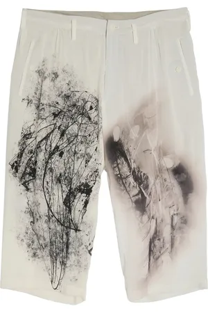 YOHJI YAMAMOTO Short à imprimé abstrait