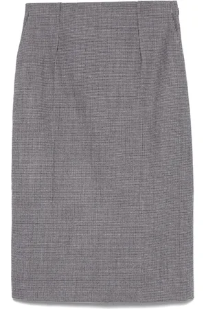 Fendi Jupe mi-longue à motif pied-de-poule