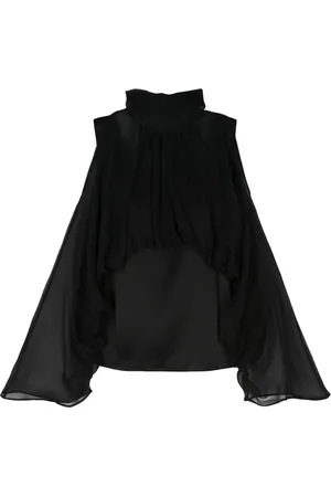 Alberta Ferretti Blouse en soie à capuche