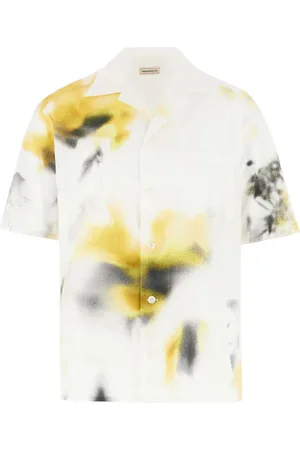 Alexander McQueen Chemise en coton à motif tie-dye