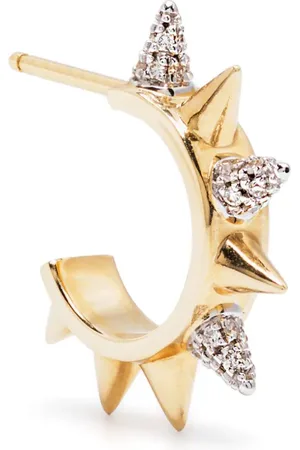 Rainbow K Créoles Peak en 18ct pavées de diamants