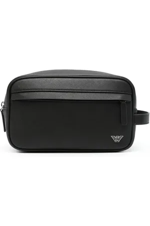Emporio Armani Trousse de toilette à plaque logo