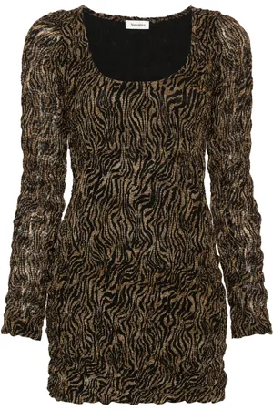 Nanushka Robe courte Frensi à imprimé zèbre