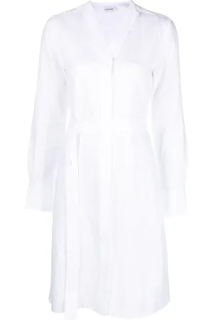 Calvin Klein Robe ceinturée à manches longues