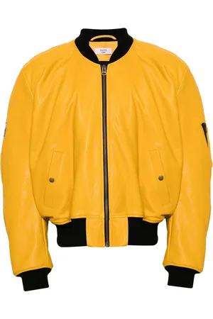 MARTINE ROSE Veste bomber en cuir à fermeture zippée