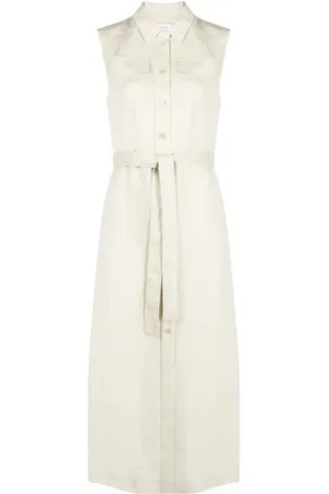 Calvin Klein Robe-chemise ceinturée à design sans manches
