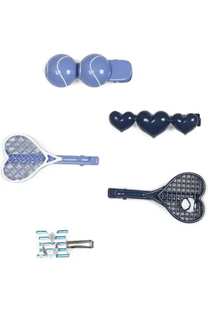 MONNALISA Lot de quatre barrettes à motif tennis