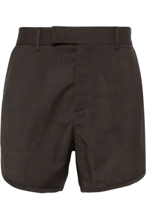 MARTINE ROSE Short ajusté à motif pied-de-poule