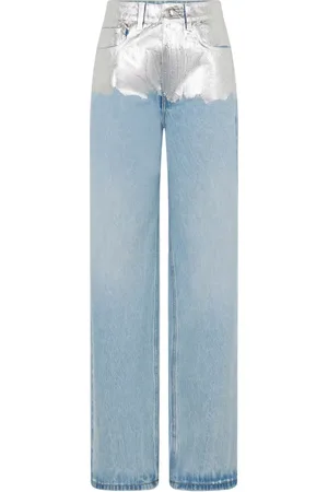 Paco rabanne Jean à détail métallisé