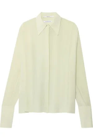Another Tomorrow Chemise plissée à détails de boucles