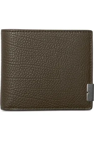 Burberry Portefeuille pliant en cuir à plaque B