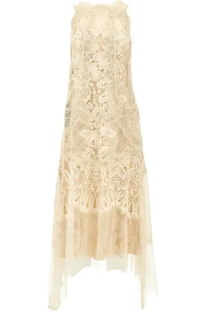 Alberta Ferretti Robe à broderies en dentelle