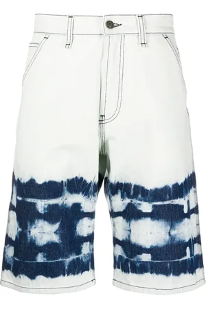 Msgm Short en denim à imprimés abstraits