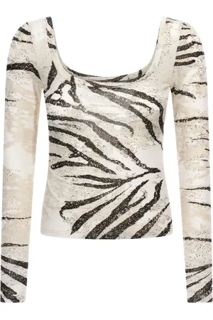 Roberto Cavalli T-shirt à imprimé zèbre