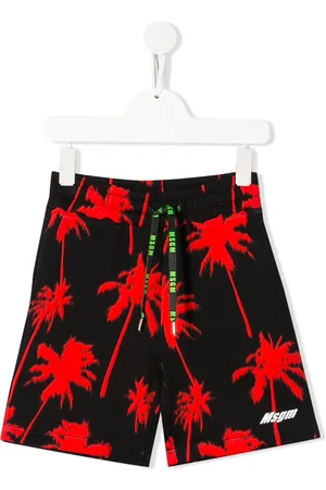Msgm Short à imprimé palmier
