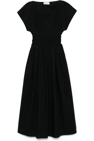 MATTEAU Robe mi-longue à empiècements froncés
