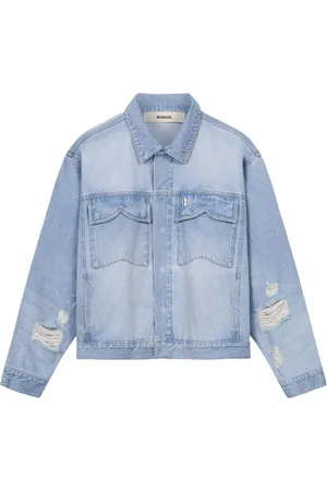 ROUGH. Veste en jean à effet usé