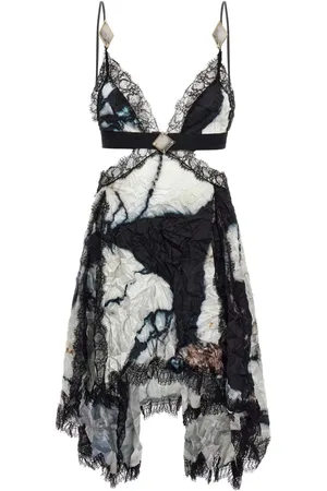 Roberto Cavalli Robe courte à imprimé marbré